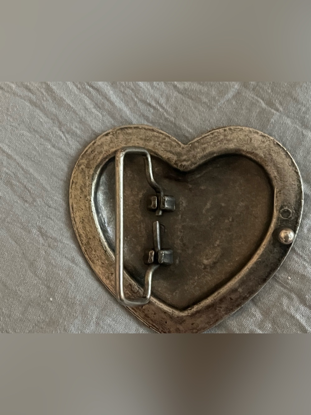 Heart Crystal Accent Belt Buckle - Pink & Blue - Picture 2 of 2